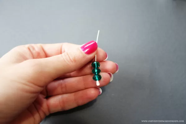 Emerald wire earring by oheverythinghandmade.com-3