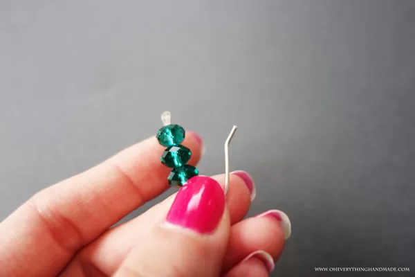 Emerald wire earring by oheverythinghandmade.com-8