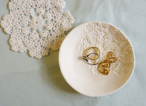 Stamped Doily Bowl ~ DIY