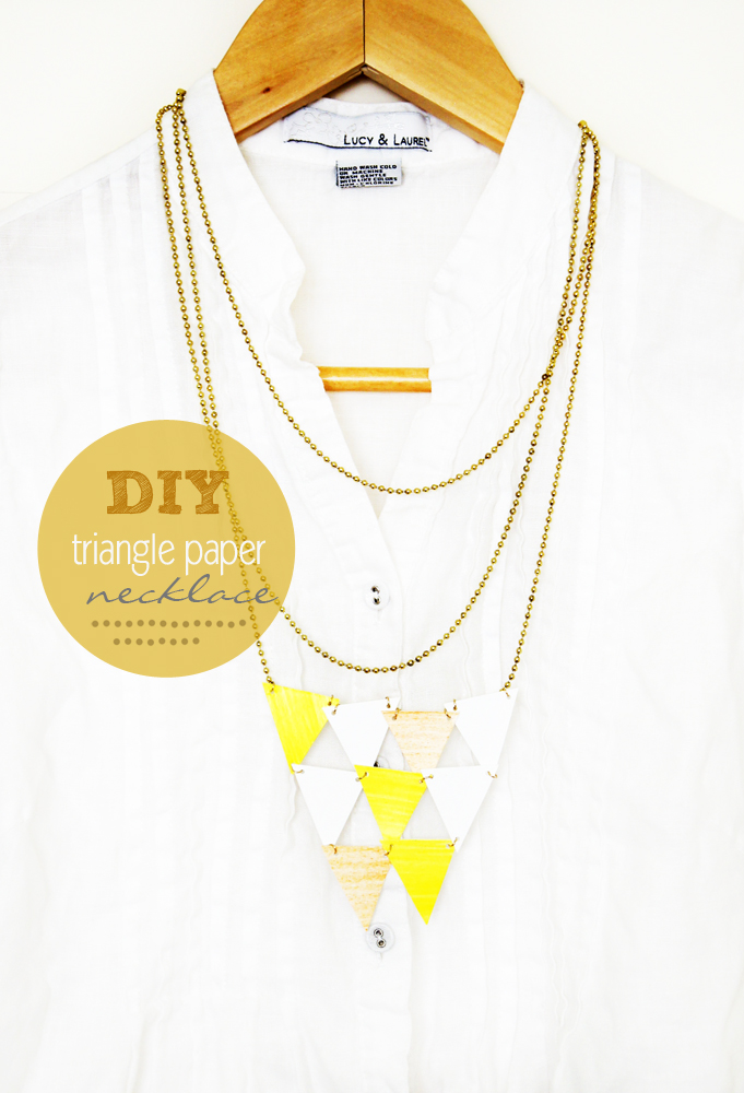 DIY // Triangle Paper Necklace