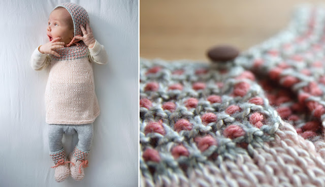 Knitting newborn dress