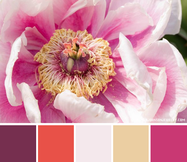Color palette – In love with peonies