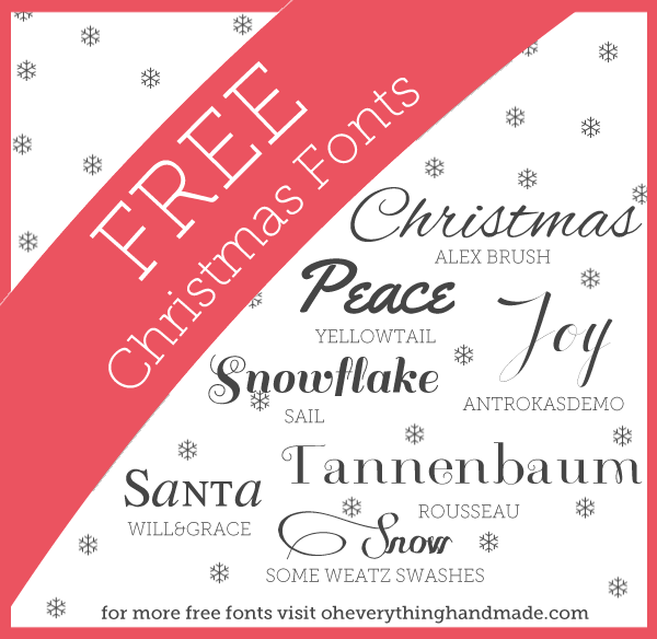Free Font Friday // more Holiday fonts