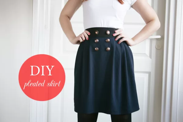 DIY // Simple pleated skirt