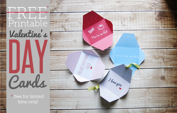 Printable // 4 Sassy Valentine’s Day Cards