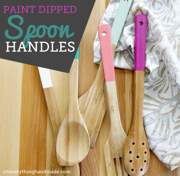 DIY // COLORFUL PAINT DIPPED SPOON HANDLES