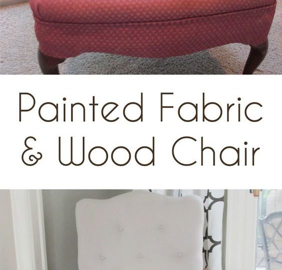 Painted Fabric and Wood Chair