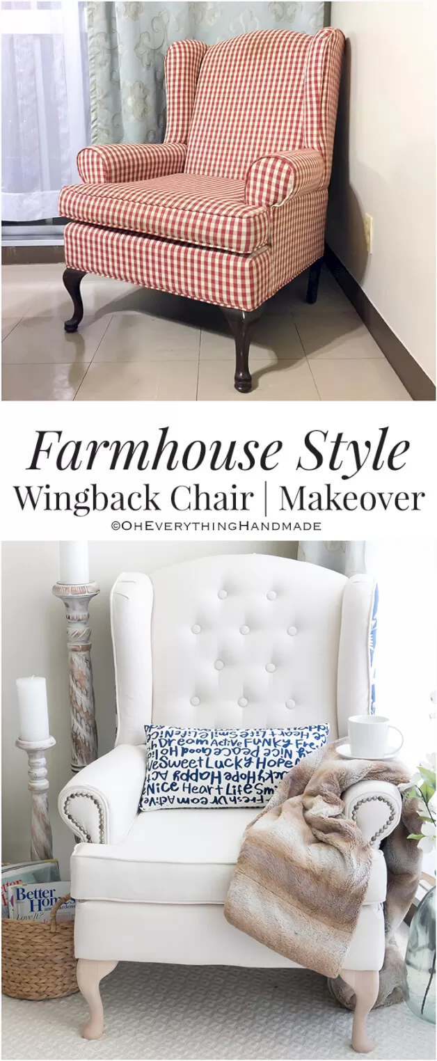Wingback chair makeover diy furniture ideas