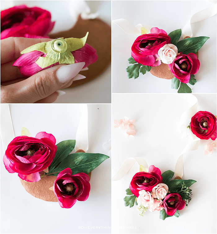 Floral necklace & Head band DIY Floral Necklace - step by step - part 2