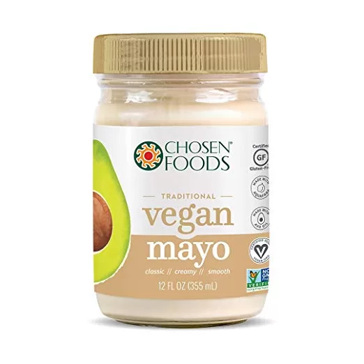 Chosen Foods 100% Pure Avocado Oil-Based VEGAN Mayo 12 oz, Egg Free, Gluten Free, Soy Free, Made ...