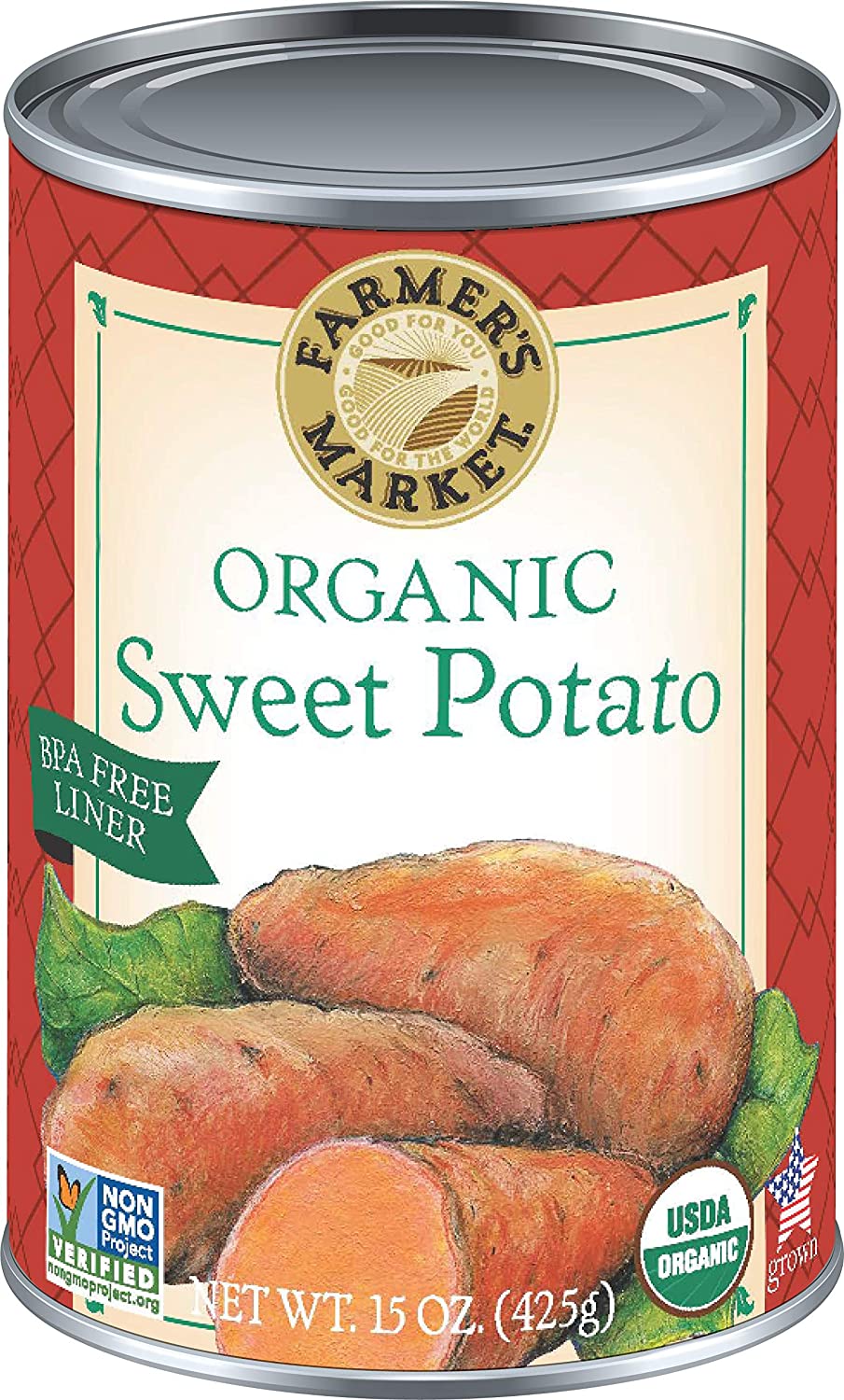 Organic Sweet Potato Puree, 15-Ounce Cans